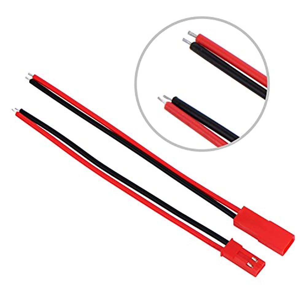 Eboot eBoot 1 Pair 22 AWG JST Plug Connector 2 Pin Male Female Plug Connector ...